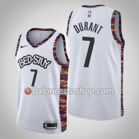 Camiseta Hombre NBA Brooklyn Nets Kevin Durant 7 2019-20 Nike City Edition Swingman